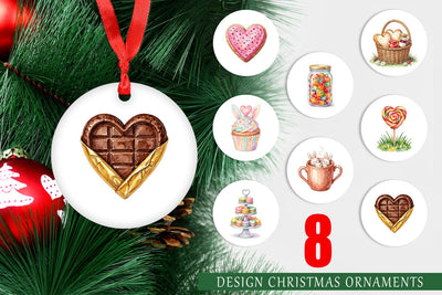 Ornament Watercolor Sweet Easter Heart Treats Sublimation artnoy 