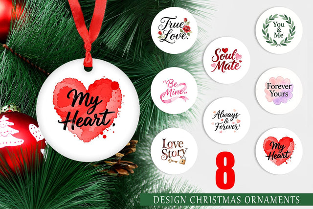 Ornament Watercolor Sweetheart Quotes Sublimation artnoy 