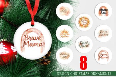 Ornament Watercolor Terracotta Boho Abstract Mom Quotes Sublimation artnoy 