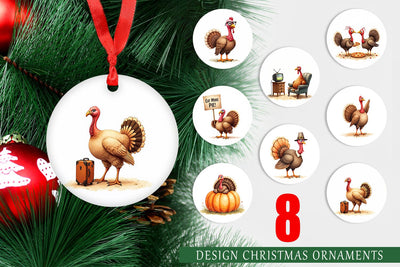 Ornament Watercolor Turkey Day Off Sublimation artnoy 