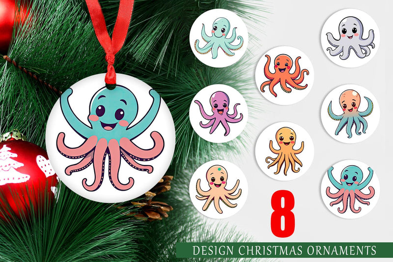 Ornament Waving Octopus Sublimation artnoy 
