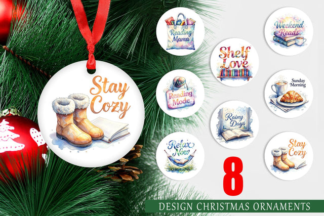 Ornament Weekend Reading Quotes Sublimation artnoy 