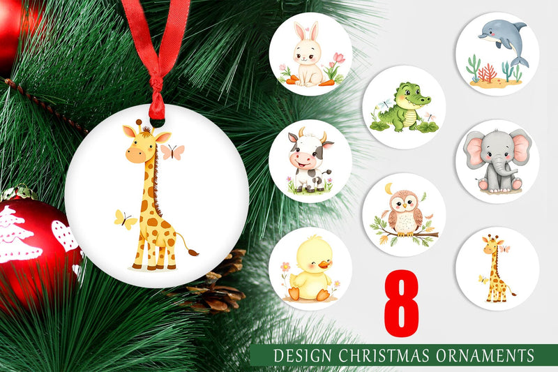Ornament Whimsical Animal Parade Sublimation artnoy 