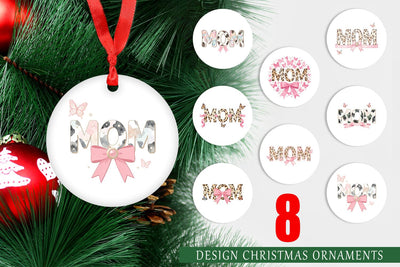 Ornament Whimsical Boho MOM Butterfly Sublimation artnoy 