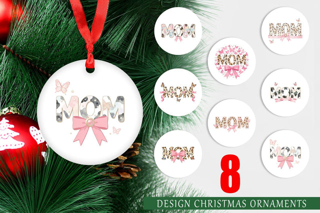 Ornament Whimsical Boho MOM Butterfly Sublimation artnoy 