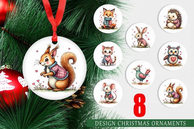Ornament Whimsical Patchwork Pets Sublimation artnoy 