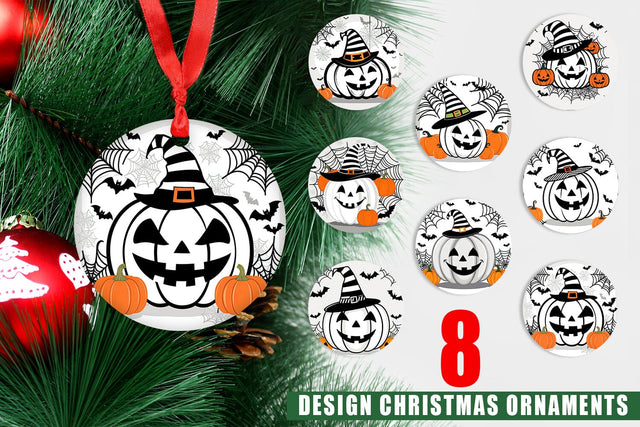 Ornament White Pumpkin Sublimation artnoy 