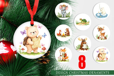 Ornament Wild Animal Adventures Sublimation artnoy 