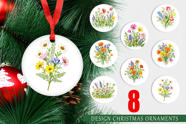 Ornament Wildflower Drift Sublimation artnoy 