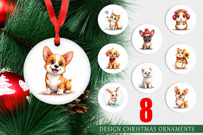 Ornament Winter Pets Parade Sublimation artnoy 