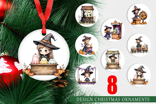 Ornament Witch Market Night Sublimation artnoy 