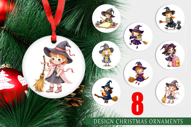 Ornament Witch School Days Sublimation artnoy 