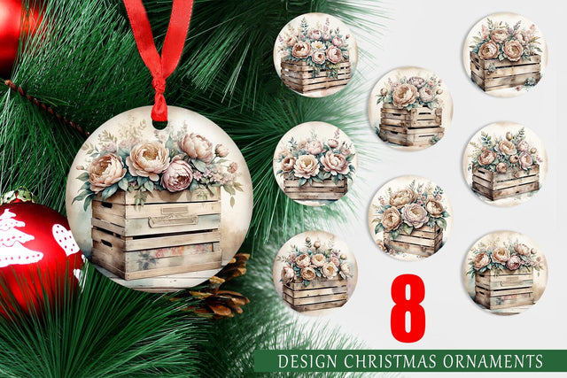 Ornament Wooden Crate Sublimation artnoy 