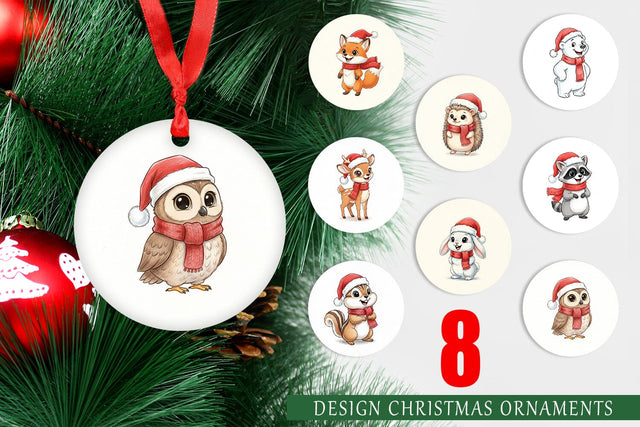 Ornament Woodland Animals Sublimation artnoy 