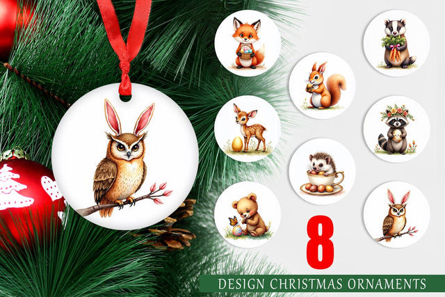 Ornament Woodland Easter Friends Sublimation artnoy 