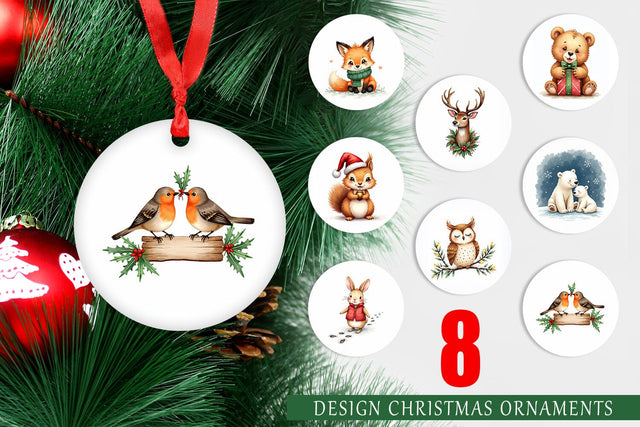 Ornament Woodland Whimsy Sublimation artnoy 