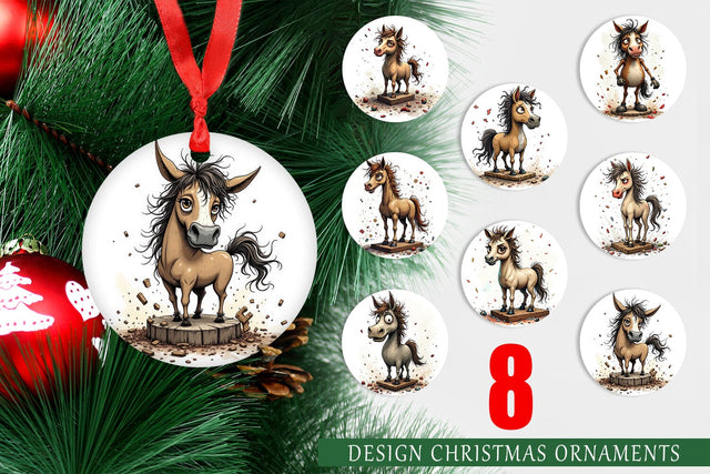 Ornament Wrecked Nutcracker Horse Sublimation artnoy 
