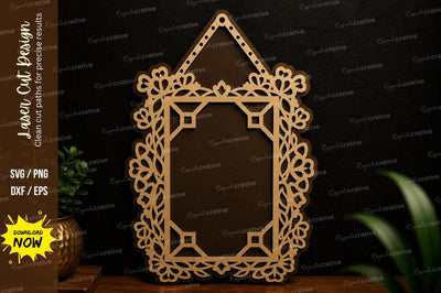 Ornamental Hanging Frame Laser Cut SVG Design SVG Regulrcrative 