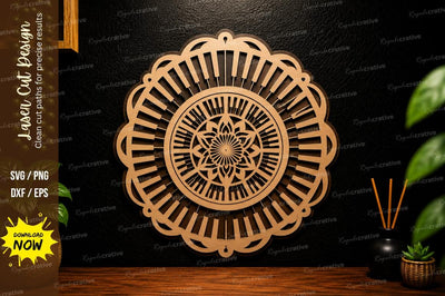 Ornamental Mandala Laser Cut SVG Design SVG Regulrcrative 