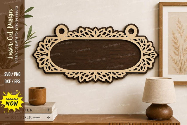 Ornamental Oval Frame laser Cut svg Cutting file SVG Regulrcrative 