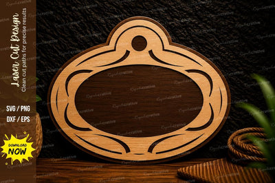 Ornamental Plaque Frame Laser Cut Svg Design SVG Regulrcrative 