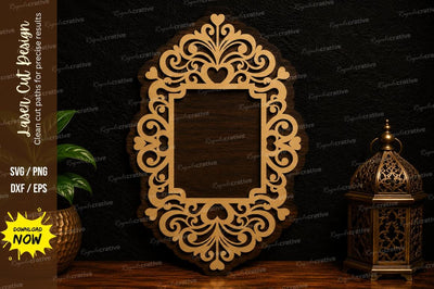Ornamental Vintage Frame Laser Cut SVG Design SVG Regulrcrative 
