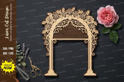 Ornate Arch Frame laser Cut svg Cutting file SVG Regulrcrative 