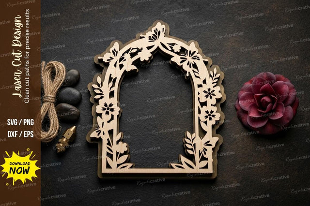 Ornate Arch Frame laser Cut svg Cutting file SVG Regulrcrative 