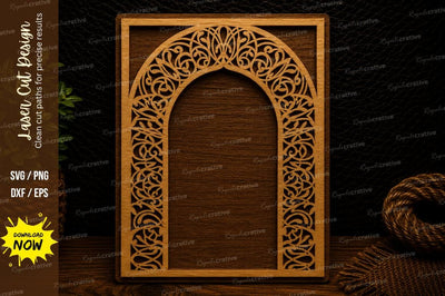 Ornate Arch Frame Laser Cut SVG Design SVG Regulrcrative 