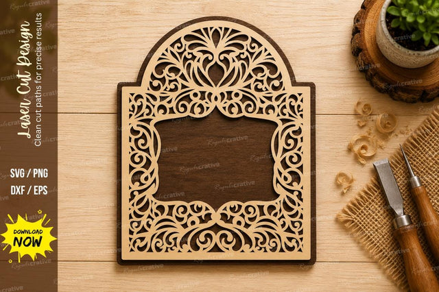 Ornate Arch Frame Laser Cut SVG Design SVG Regulrcrative 