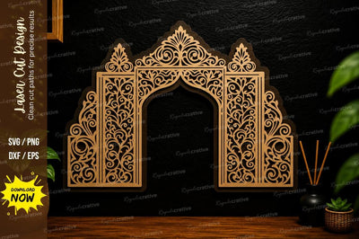 Ornate Archway Laser Cut SVG Wall Art Design SVG Regulrcrative 