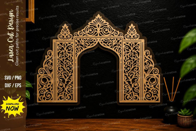 Ornate Archway Laser Cut SVG Wall Art Design SVG Regulrcrative 