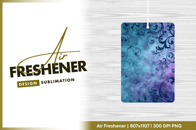 Ornate blue purple floral background texture Sublimation Regulrcrative 