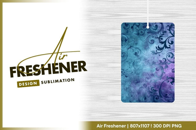 Ornate blue purple floral background texture Sublimation Regulrcrative 