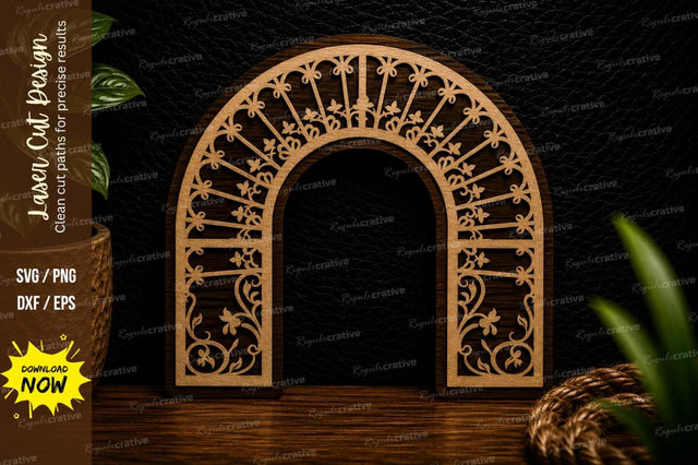 Ornate Cathedral Arch Laser Cut Svg Design SVG Regulrcrative 