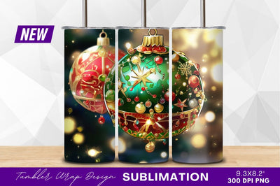 Ornate Christmas Ornaments Holiday Decorations Sublimation Regulrcrative 