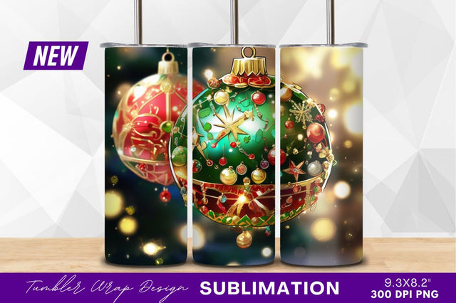 Ornate Christmas Ornaments Holiday Decorations Sublimation Regulrcrative 