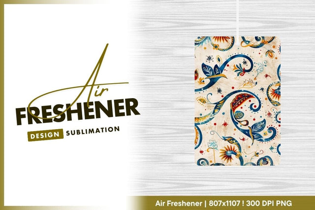 Ornate floral seamless pattern air freshener png Sublimation Regulrcrative 