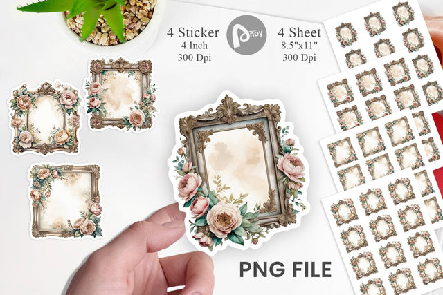 Ornate Frame Sticker Sublimation artnoy 