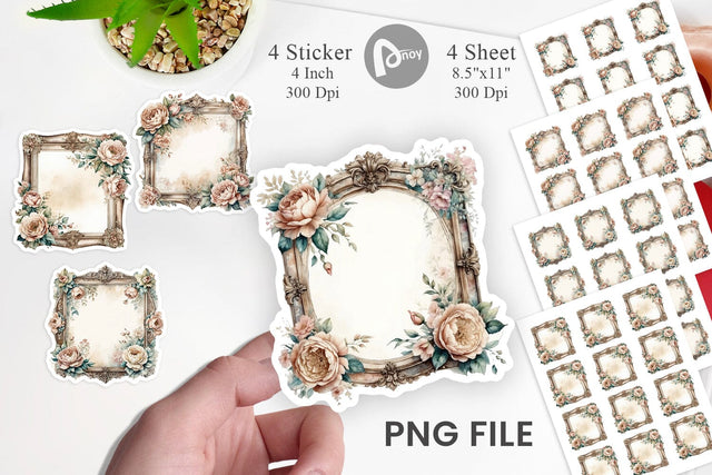 Ornate Frame Sticker Sublimation artnoy 
