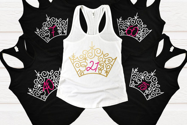 Ornate Magical Tiara Number SVG Set SVG Risa Rocks It 