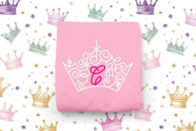 Ornate Magical Tiara with Letter C Embroidery Embroidery/Applique DESIGNS Risa Rocks It 