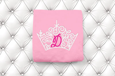 Ornate Magical Tiara with Letter D Embroidery Embroidery/Applique DESIGNS Risa Rocks It 