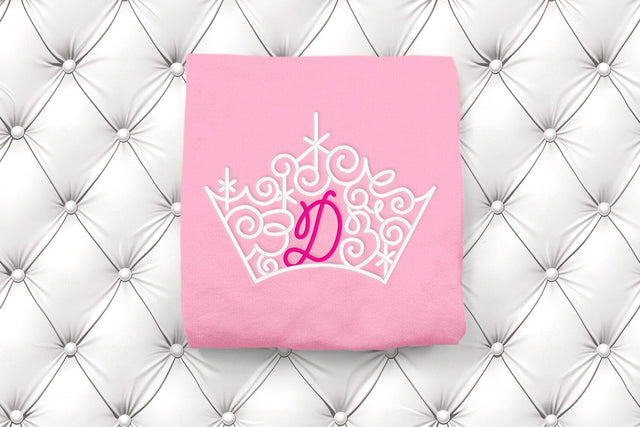 Ornate Magical Tiara with Letter D Embroidery Embroidery/Applique DESIGNS Risa Rocks It 