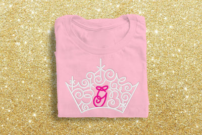 Ornate Magical Tiara with Letter G Embroidery Embroidery/Applique DESIGNS Risa Rocks It 