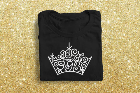 Ornate Magical Tiara with Letter G Embroidery Embroidery/Applique DESIGNS Risa Rocks It 