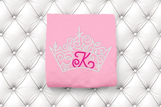 Ornate Magical Tiara with Letter K Embroidery Embroidery/Applique DESIGNS Risa Rocks It 