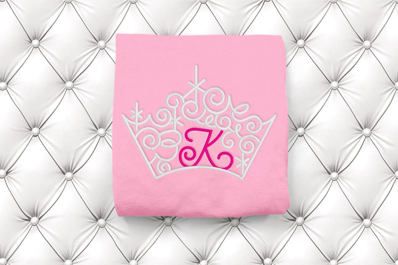 Ornate Magical Tiara with Letter K Embroidery Embroidery/Applique DESIGNS Risa Rocks It 