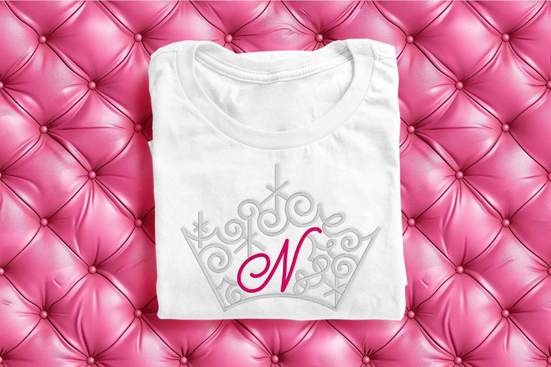 Ornate Magical Tiara with Letter N Embroidery Embroidery/Applique DESIGNS Risa Rocks It 