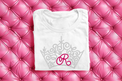 Ornate Magical Tiara with Letter R Embroidery Embroidery/Applique DESIGNS Risa Rocks It 